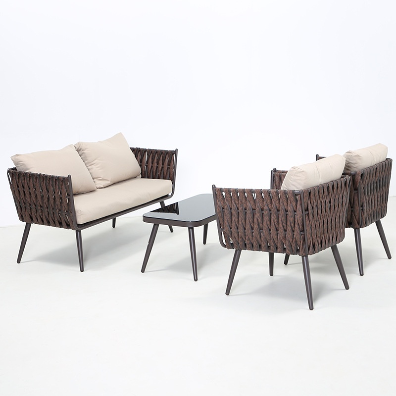 homegarden Rattan sofa set 4pcs/Lounge set 4-teilig/Ensemble Lounge, 4 pieces/Set di mobili da giardino 4-pezzi