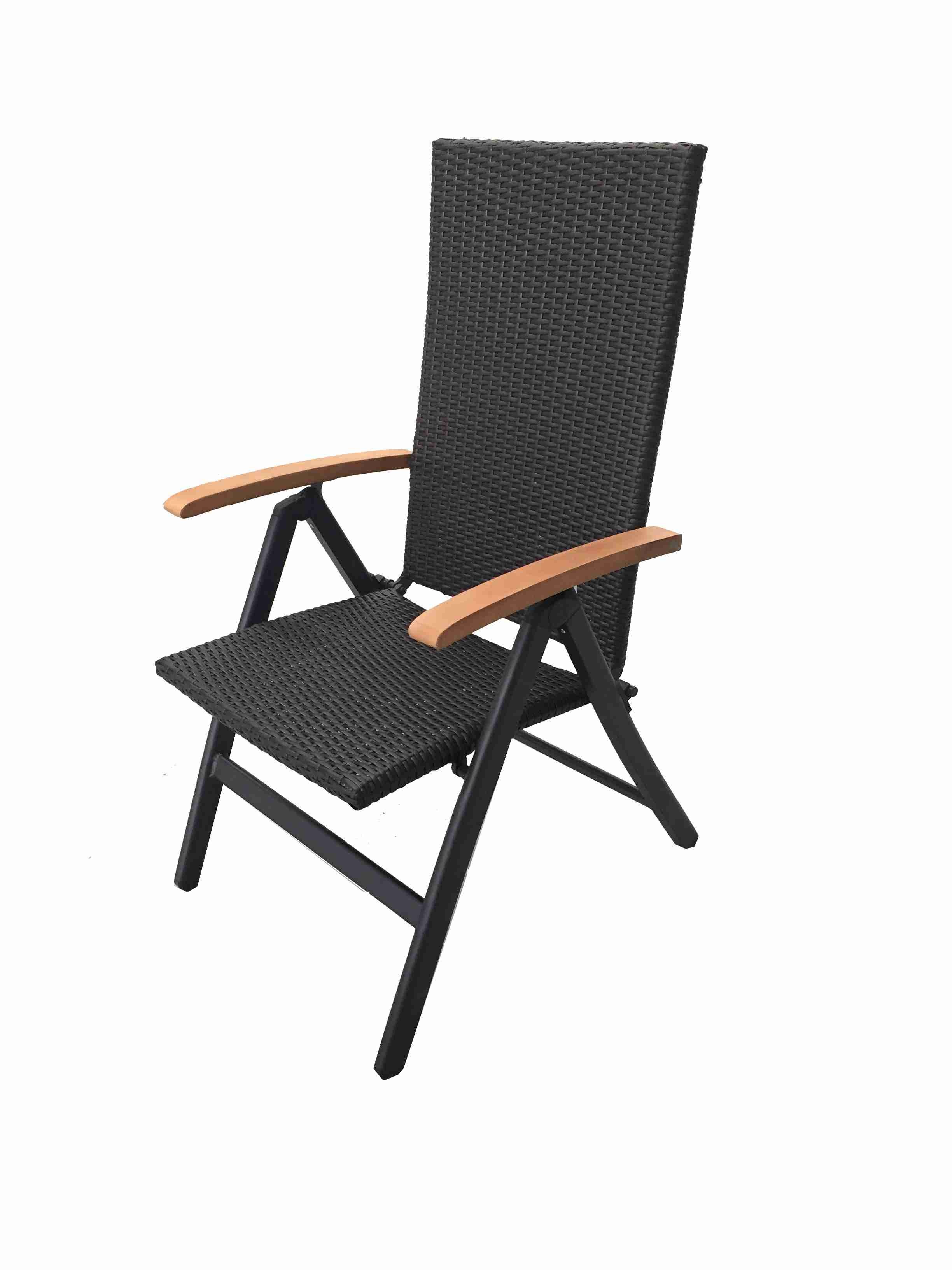 homegarden rattan folding chair with wood armrest