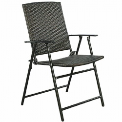 homegarden plastic rattan steel folding chair/Klappstuhl/Chaise pliant/Sedia pieghevole