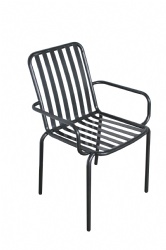 homegarden Steel armrest stacking chair e-coating