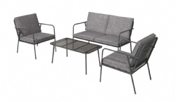 homegarden steel mesh 4pcs sofa set e-coating