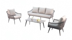 homegarden new polyester rope rattan sofa set includes 3 seater sofa