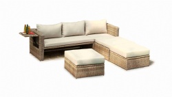 homegarden rattan lounge set with side table